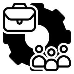worker icon, glyph icon style
