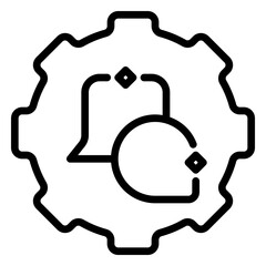 Meeting icon, line icon style