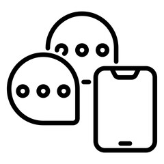 Phone icon, line icon style