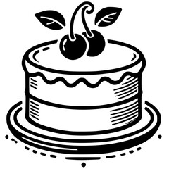 Birthday cake silhouette