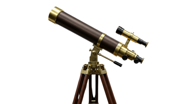 telescope isolated on transparent background