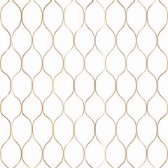 gold thin line abstract simple grid net seamless pattern modern white background elegant