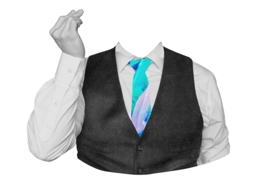 Businessman snapping fingers png, transparent background