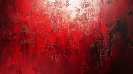 Crimson Abstract Textured Canvas: A Fiery Red Masterpiece