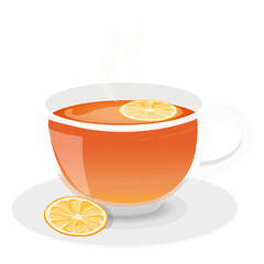 Lemon tea png sticker, cute illustration, transparent background