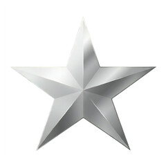 Fototapeta premium Silver Star Transparent Illustration