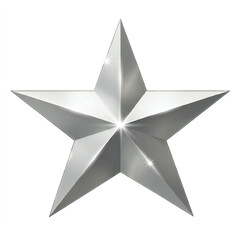Obraz premium Silver Star Transparent Illustration