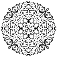 Beautiful flower art and mandala vector design