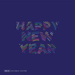 Happy New Year 2025 with colourful theme.