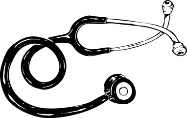 Healthcare and Cardiology Doodle Art: Heart and Medical Icons