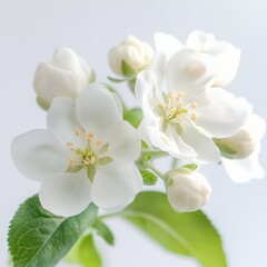 Fototapeta premium close up of white flower blossoms with a soft background