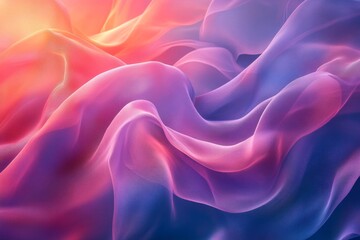 Obraz premium Interwoven ribbons forming dynamic abstract fluid shapes. Generative AI