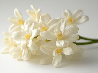 Fototapeta premium close-up of white flowers on a stem