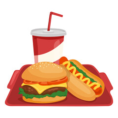 Fast food png sticker, cute illustration, transparent background