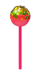 Red lollipop green glitter png, transparent background