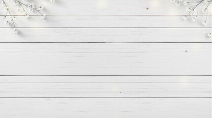 Festive Christmas border with pine branches, stars, pinecones, and fairy lights on white wood. Perfect for holiday cards, invitations, and social media