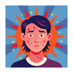 Skin conditions vector illustration