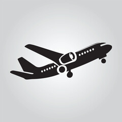 airplane icon black and white 