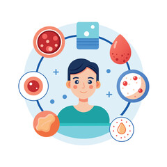 Skin conditions vector illustration