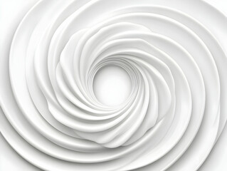 White Swirl 3D Abstract Background