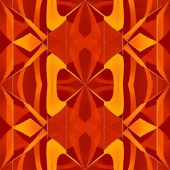 Abstract Red and Yellow Geometric Pattern: A mesmerizing kaleidoscope of red and yellow hues arranged in a captivating geometric pattern.