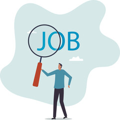 Job search, employee finding new job, career opportunity, employment or recruitment,business concept.flat character.