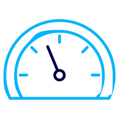 Speedometer Outline Color icon