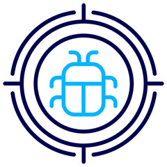 Target Bug Outline Color icon