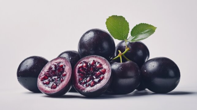 a pile of black java plums