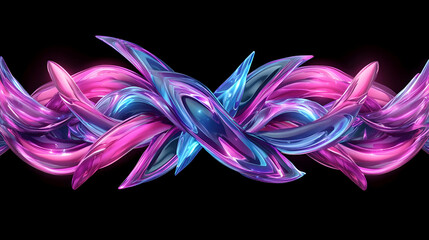 Fototapeta premium Abstract 3D Background Pink Blue Swirls