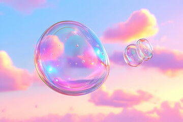 Pastel Bubble 3D Illustration