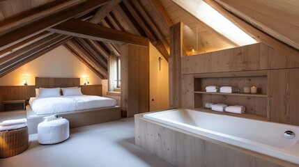 Luxury Mountain Chalet Suite with Ensuite Bathroom