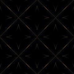 Golden Geometric Pattern: A luxurious, seamless dark background featuring a sophisticated geometric design in gold.  Perfect for adding a touch of elegance to any project. 