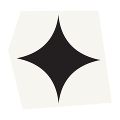 Obraz premium Sparkle png black&white papercut, transparent background