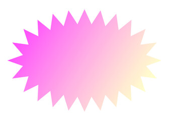 Png cute simple sticker, gradient shape design, transparent background