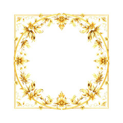 Obraz premium Luxury flowers border circle