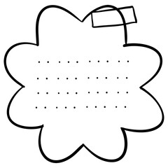 Planner stickers png dot paper element in hand drawn style on paper texture