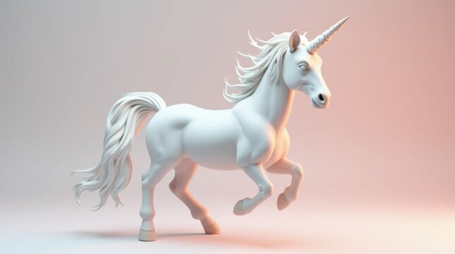 Dreamy Unicorn Sculpture in SO3 Style