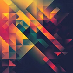 Bold Abstract Geometric Patterns with Vibrant Colors