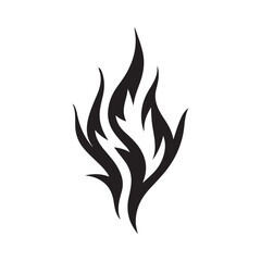 simple black color tribal tattoo vector illustration