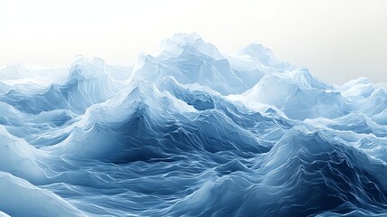 A smooth gradient texture blending icy blue and pure white, perfect for winter themes