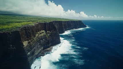 Majestic Ocean Cliffs: Breathtaking Coastal Landscape