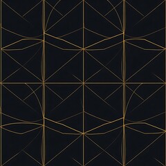 Midnight Gold Geometric Pattern 