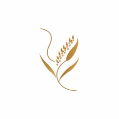 Obraz premium Golden Millet Logo: Minimalist Elegance