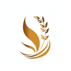 Obraz premium Golden Millet Logo: Minimalist Elegance