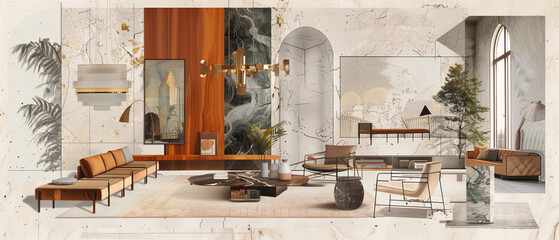 Mood board Interior luxury house