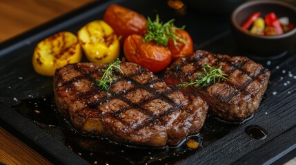 Deliciously grilled eye fillet steak, expertly prepared to showcase the richness of flavor this eye fillet steak is perfect for steak lovers who appreciate a well grilled experience.