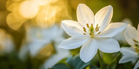Stunning white flower captured in a lush setting, showcasing the elegance and beauty of white flowers in their natural habitat, perfect for celebrating the allure of white flowers.