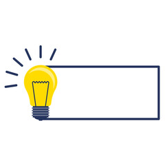 Light Bulb Idea in Speech Bubble