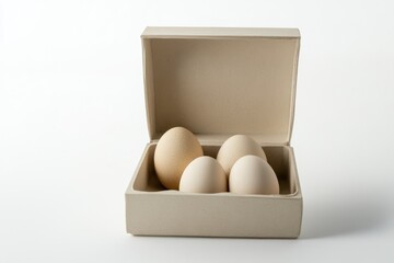 Minimalist Egg Storage Solution in Beige Box for Kitchen Decor